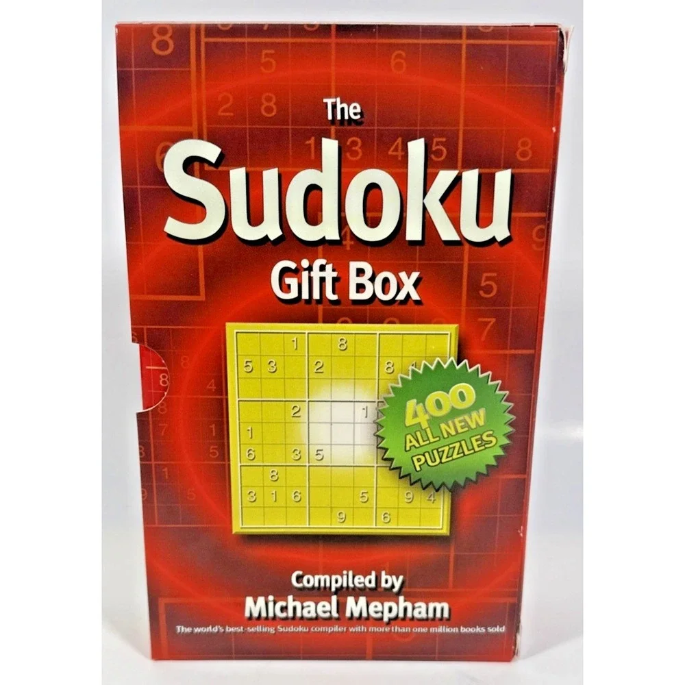 Michael Mepham The Sudoku Gift Box Set 4 Books 400 Puzzles Red Multi Logic Games